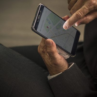 Businessman using his mobile phone